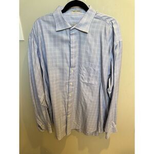 BLUE PRONTO UOMO‎ Long Sleeve Button Down Shirt Size 2XLT